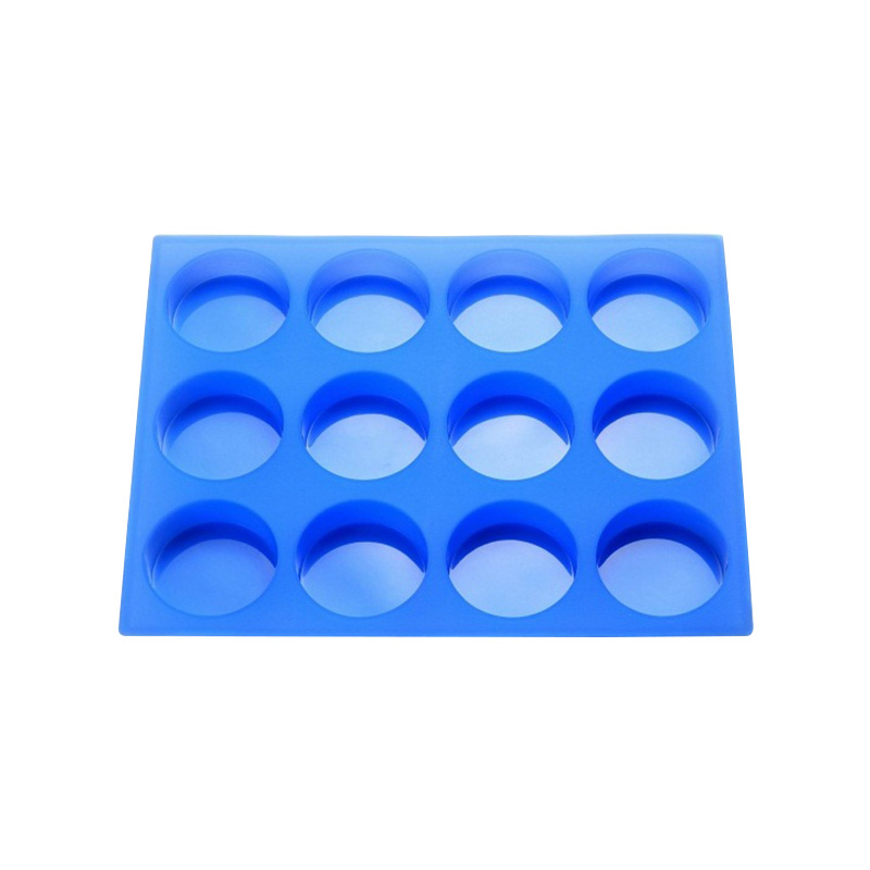 Custom logo 12 cups silicone round shape soap molds