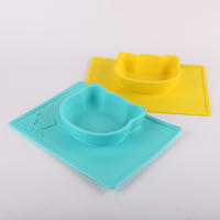 BPA Free Food grade Silicone Suction Dinner Plate Baby Placemat For Kids