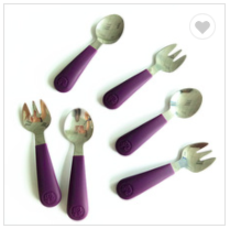 Baby spoon and fork stainless steel spoon silicone spoon