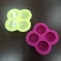 Dishwasher safe 4 Cavities Silicone Baby Food Blocks Storage Container and Freezer Tray with Lid