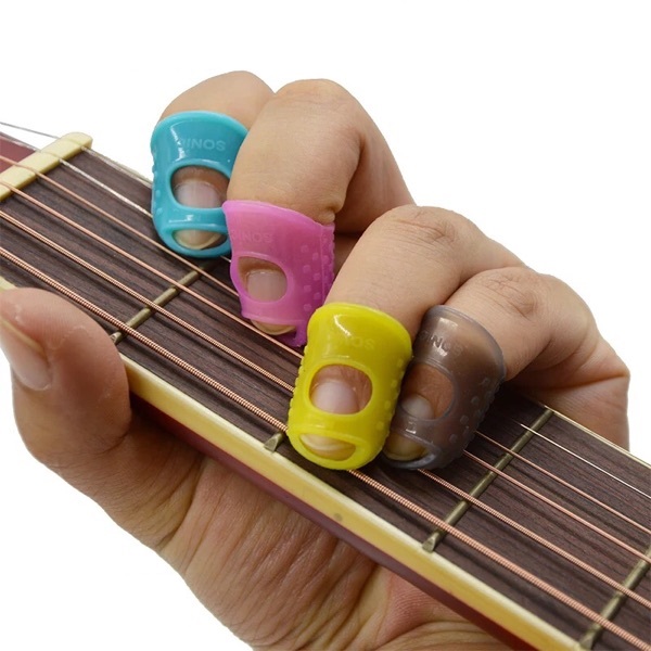 Sedex Factory food grade anti-slip soft silicone rubber finger cots finger cover protector for play guitar