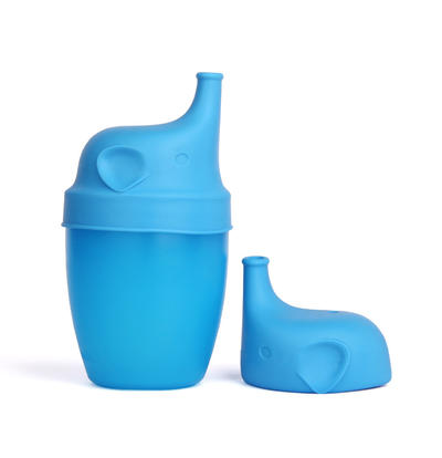 Elephant Cartoon Healthy Sprouts Silicone Sipper Lids Universal Soft Stretch Tops Make Any Cup a Sippy Cup for Toddler Baby