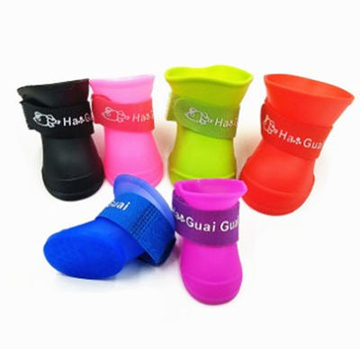 Silicone pet shoes dog shoes pet rainshoes waterproof shoes for dog