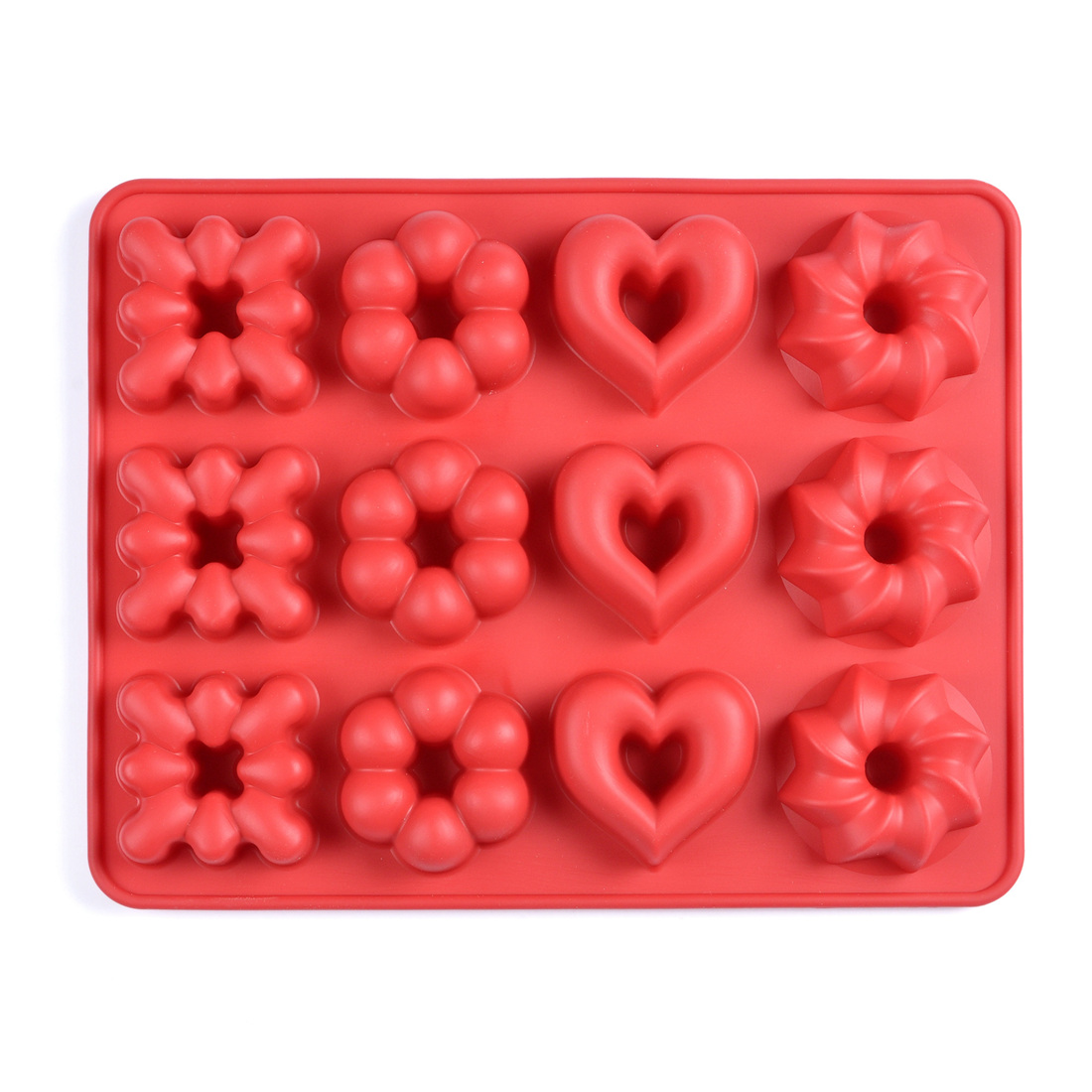 Non stick flower  shape silicone cookies mold and biscuits mold fondant cake mould