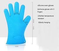 Hot Selling Heat Resistant Kitchen Silicone BBQ Grill Oven Glove