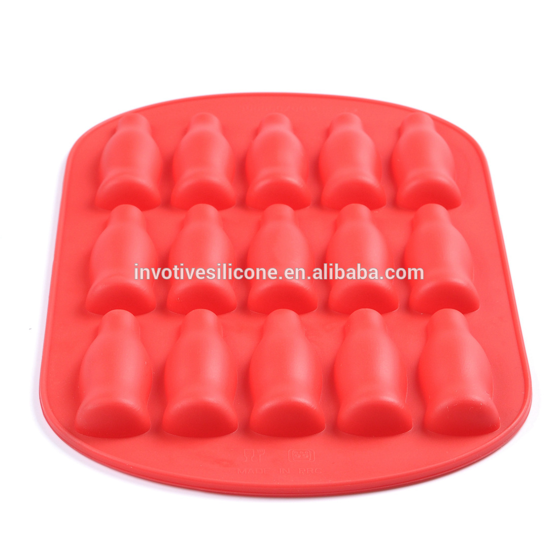 BSCI Factory Food grade bottle shape silicone ice cube trays ice mold for promotional gift