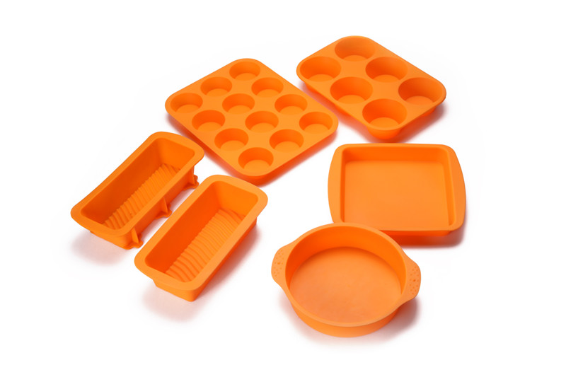 BSCI Factory Silicone non-stick 24 cups cake moulds 12 cups 6 cups muffin baking pan bakeware sets