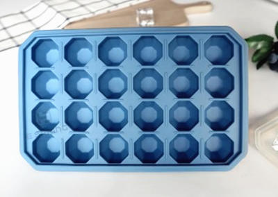 24 holes Diamonds Gem Cool Ice Cube Tray Silicone Chocolate Candy Mold