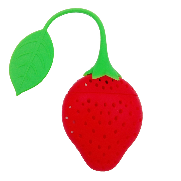 BPA Free Strawberry Shaped Silicone Tea Infuser