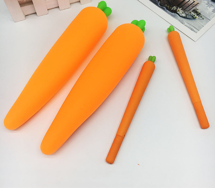 High quality waterproof silicone cute fruit pencil case soft eye glass case with zipper