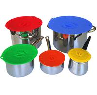 Set of 3 Amazon Hot Sell Suction Airtight Kitchen silicone hot pot lid Reusable bowl cover